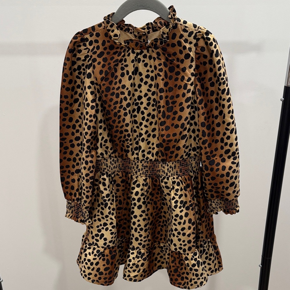 Janie and Jack Leopard Print Dress Size 5 NWT